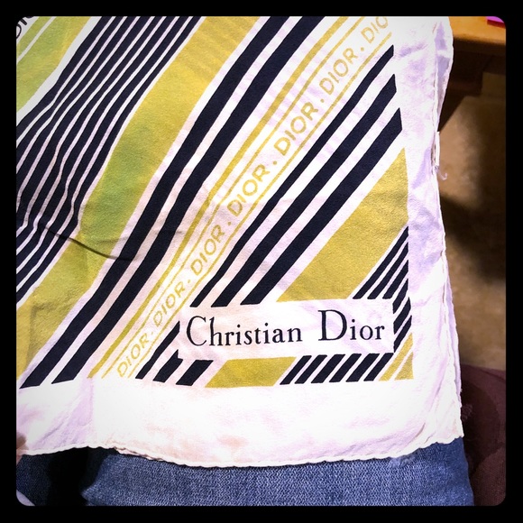 christian dior silk scarf vintage
